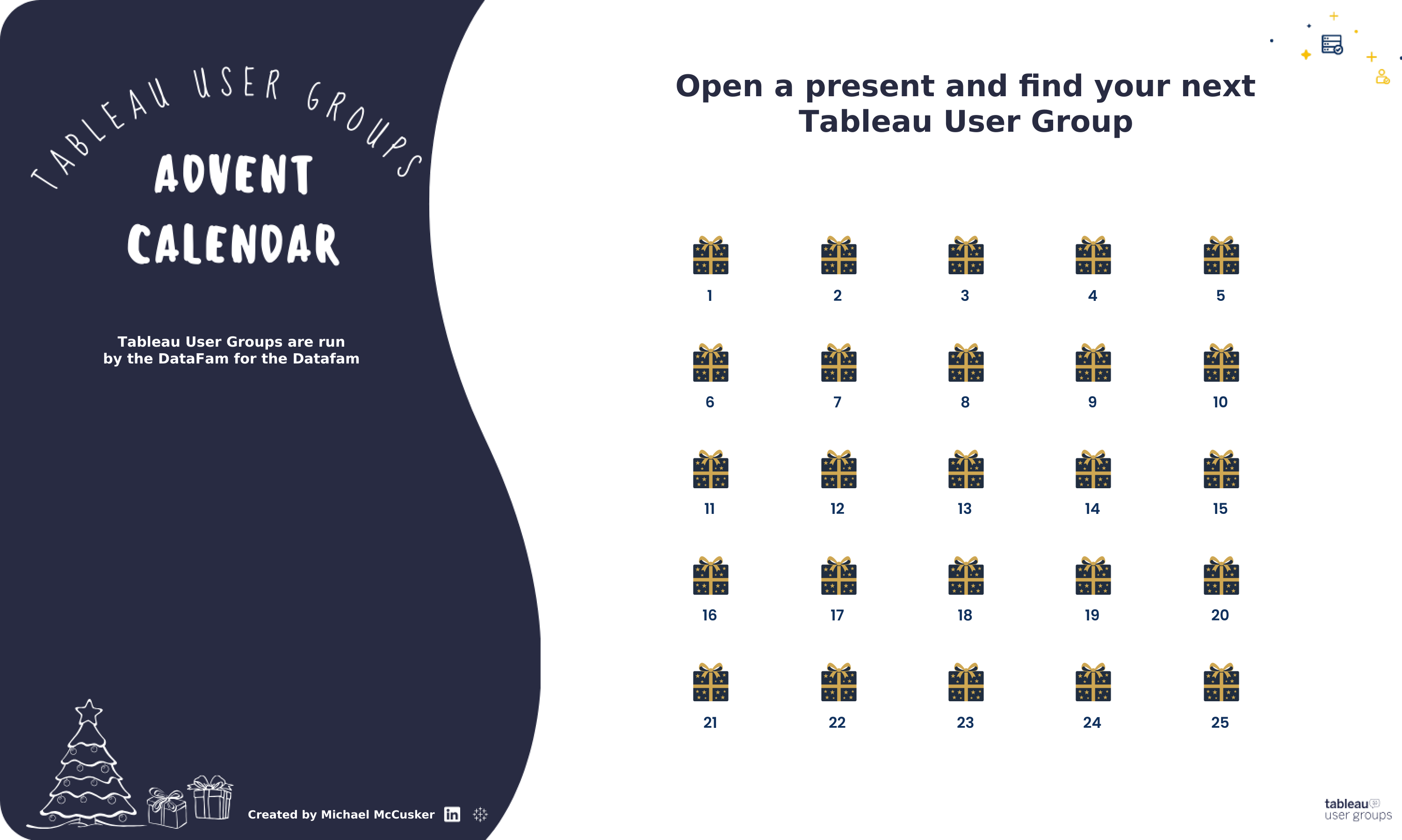 Tableau User Groups - Advent Calendar